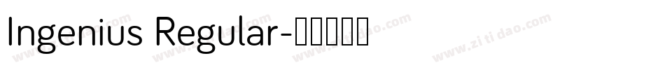 Ingenius Regular字体转换
